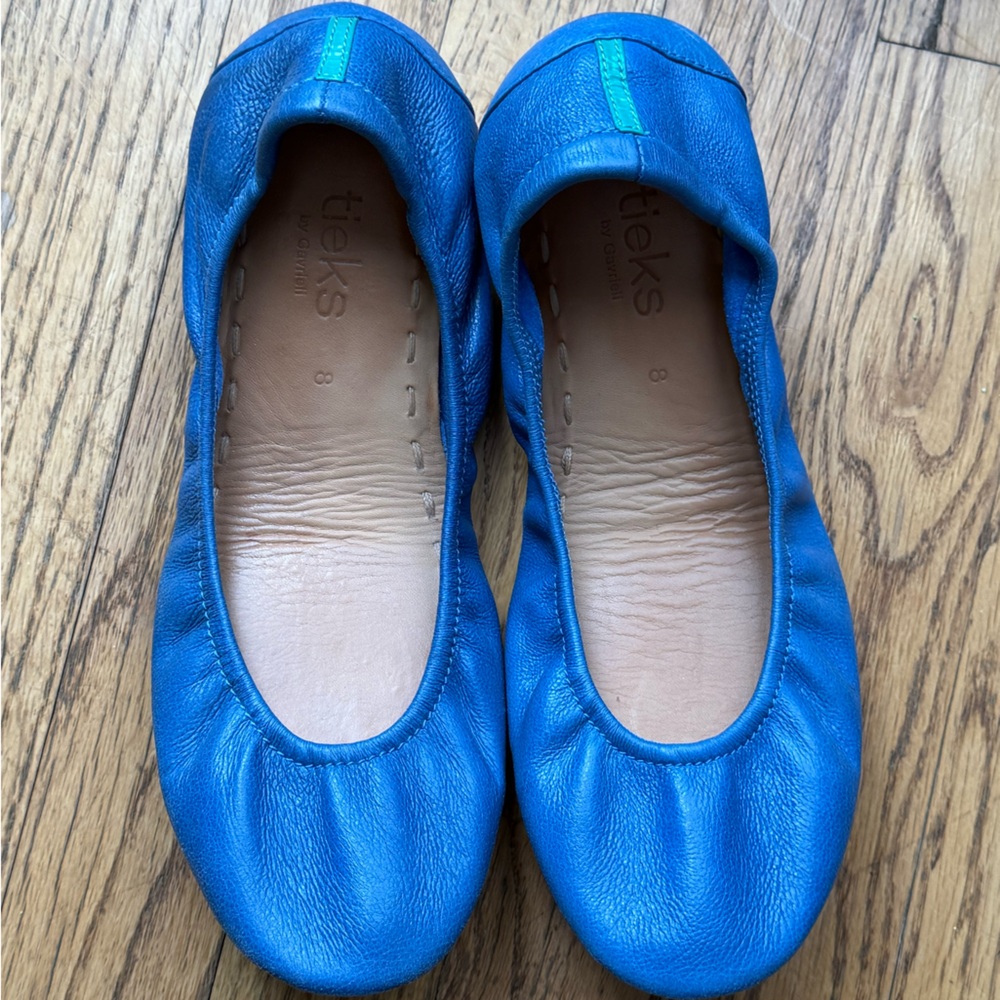 Tieks Cobalt Blue Ballet Flats EUC Size 8
